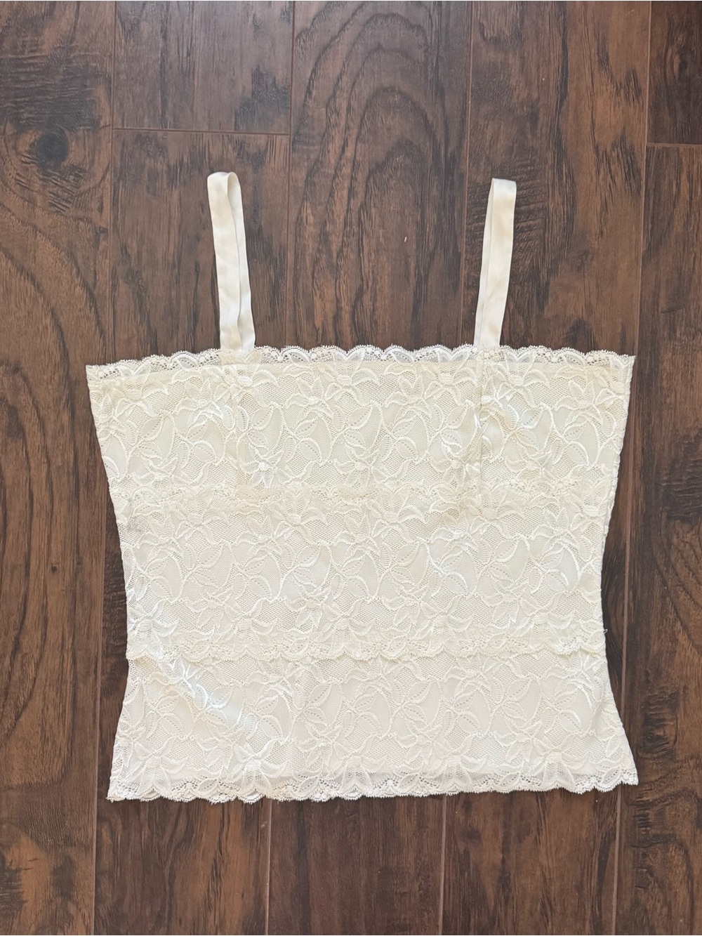 Coldwater Creek Large White Lace Cami